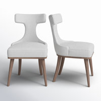 Belinda Upholstered Wing Back Side Chair in Off White by Joss & Main