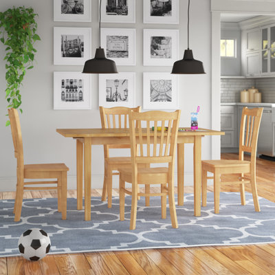 Jake-Tyler Extendable Solid Wood Dining Set by Gracie Oaks