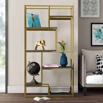 Caithlin 70.25"H Metal Open Bookcase by Mercer41