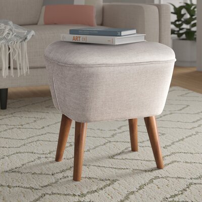 Karlisha 19.29" Tufted Rectangle Standard Ottoman by Wrought Studio