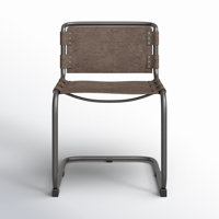 Otelia Leather Upholstered Side Chair by Joss & Main