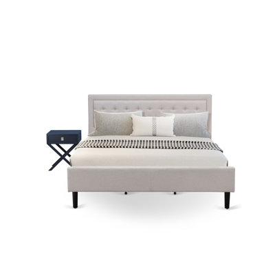 Cortnee Upholstered Platform 2 Piece Bedroom Set by Ebern Designs