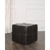 Willsbridge 18" Genuine Leather Square Cube Ottoman by Foundry Select