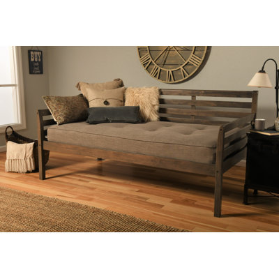 Alhamdi Twin Solid Wood Daybed with Mattress by Lark Manor