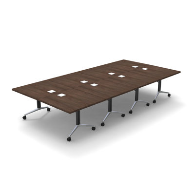 Albin 18 Person Conference Meeting Tables with 18 Chairs Complete Set by The Twillery Co.