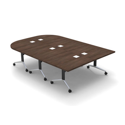 Albin 9 Person Conference Meeting Tables 3 piece Complete Set by The Twillery Co.