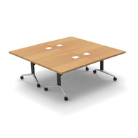 Albin 12 Person Conference Meeting Tables 2 piece Complete Set by The Twillery Co.