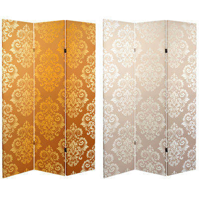 Reza 47.25" W x 71" H 3- Panel Folding Room Divider by Rosdorf Park