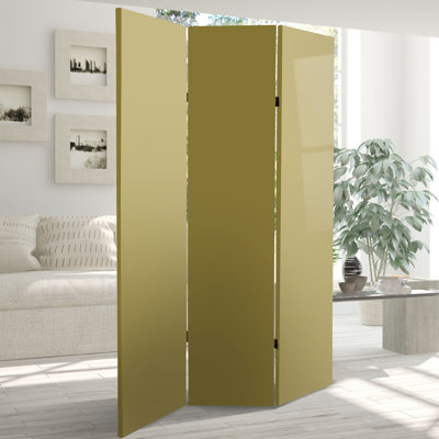 Arlynes 47.25" W x 71" H 3- Panel Folding Room Divider by Latitude Run