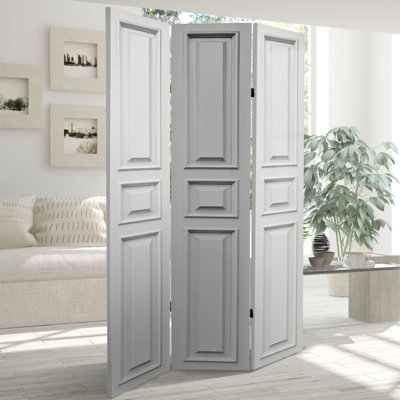 Terminous White Canvas Print Room Divider by Red Barrel Studio