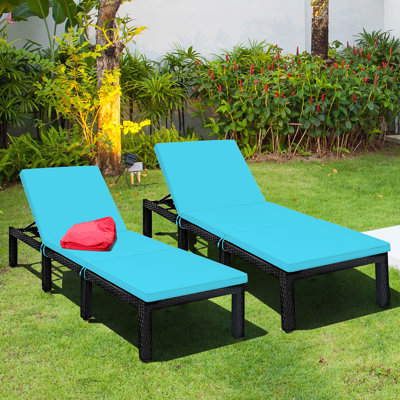 Aryssa 77" Long Reclining Chaise Lounge Set with Cushions