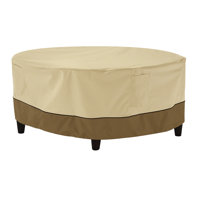 Paulding Water-Resistant Round Patio Ottoman/Coffee Table Cover