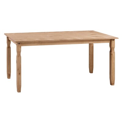 Nolea Pine Solid Wood Dining Table by Rosalind Wheeler