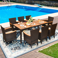 Uppsala Patio 9 Piece Dining Set with Cushions