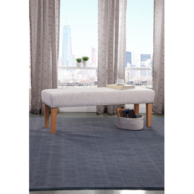 Arboles Miley Upholstered Bench with Silver Nail Trim by Red Barrel Studio