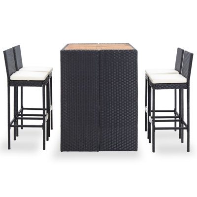 Ayliah Rectangular 4 - Person Bar Height Dining Set with Cushions by Latitude Run