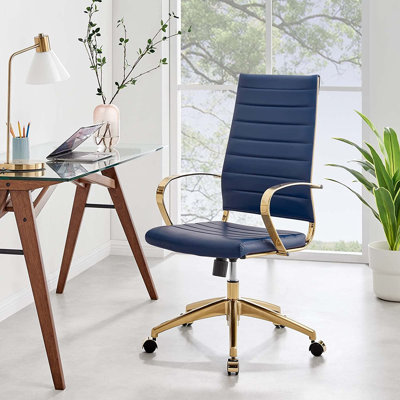Jive Gold Stainless Steel Highback Office Chair by Willa Arlo Interiors