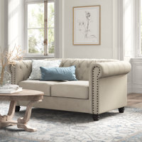 Provence 61" Rolled Arm Chesterfield Loveseat by Kelly Clarkson Home