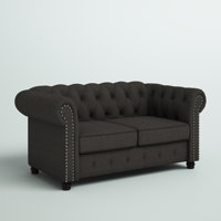 Provence 61" Rolled Arm Chesterfield Loveseat by Kelly Clarkson Home