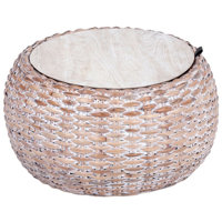 Klarysa Drum Coffee Table with Storage by Dovecove