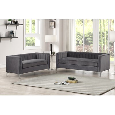 Louis Valvet 2 Piece Standard Living Room Set by Everly Quinn