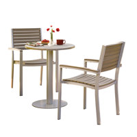 Travira 3-Piece Table and Chair Round Bistro Set - 24"
