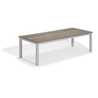 Travira 103" Long Tekwood Outdoor Dining Table by Oxford Garden