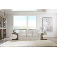 Beatty 84" Round Arm Slipcovered Sofa with Reversible Cushions by Rosecliff Heights