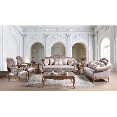 Culbreth 6 Piece Velvet Foam Living Room Set