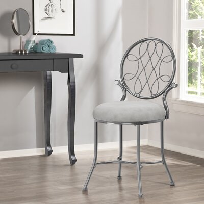 Felan Metal Metal Vanity Stool by Alcott Hill
