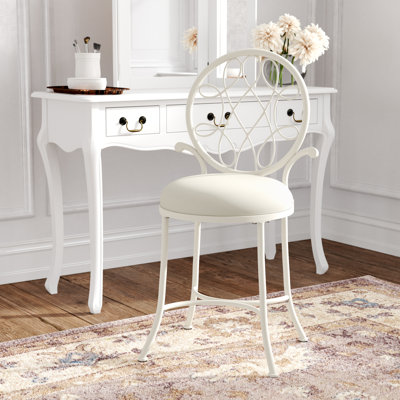 Felan Metal Metal Vanity Stool by Alcott Hill