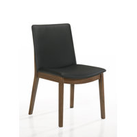 Fairhaven Leather Upholstered Side Chair by Corrigan Studio