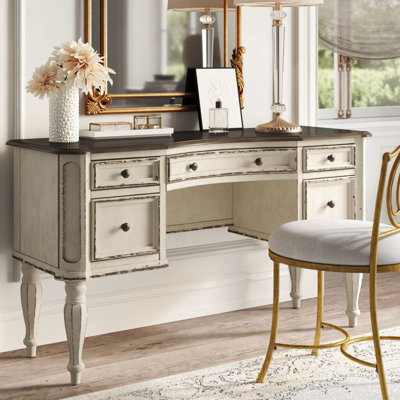 Colchester 54" Vanity Desk w/ 5 Drawers by Laurel Foundry Modern Farmhouse
