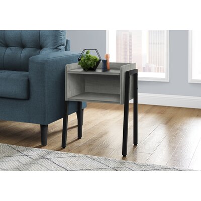 Accent Table, Side, End, Nightstand, Lamp, Living Room, Bedroom, Metal, Laminate by 17 Stories