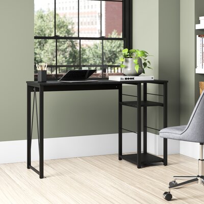 Ferro 2-Tier Shelf Writing Desk by 17 Stories