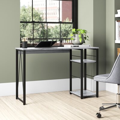 Ferro 2-Tier Shelf Writing Desk by 17 Stories