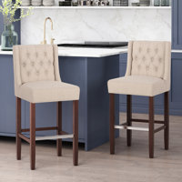 Upholstered Bar Counter Stool by Lark Manor