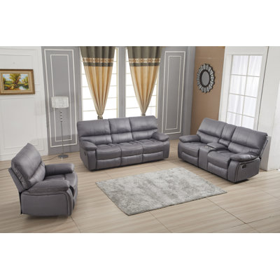 Drafton 3 Piece Reclining Configurable Living Room Set by Red Barrel Studio