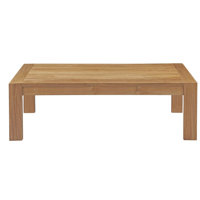 Upland Distressed Square Teak Coffee Table by Havenside Home by Modway