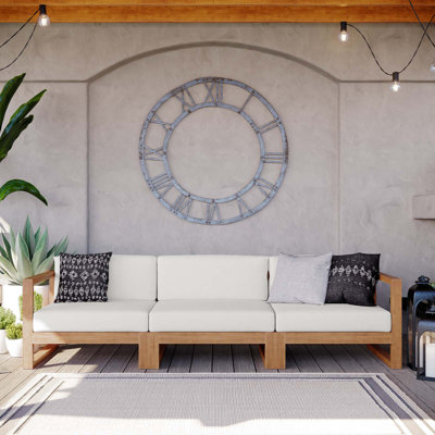 Upland Outdoor Teak Wood Patio Sofa by Modway