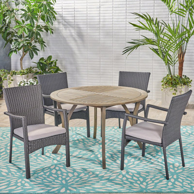 Dreden 5 Piece Dining Set with Cushions by Red Barrel Studio