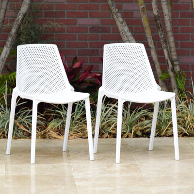Rafael Outdoor Stacking Dining Side Chair by Kitsco