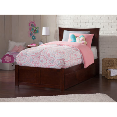 Flagg Solid Wood Platform Bed with Footboard and Trundle by Viv + Rae