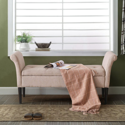 Ameeliah Upholstered Flip Top Storage Bench by Red Barrel Studio