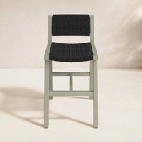 Shea 29" Teak Patio Bar Stool by Joss & Main