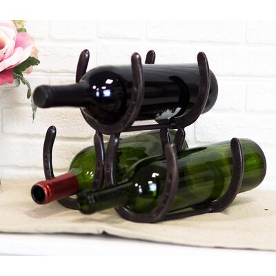 Irton Bottle Tabletop Wine Bottle Rack in Black by Williston Forge