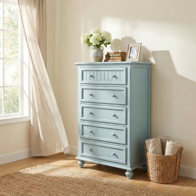 Kolya 5 Drawer Coastal Solid Wood Chest - The last chest you will ever need! by Highland Dunes