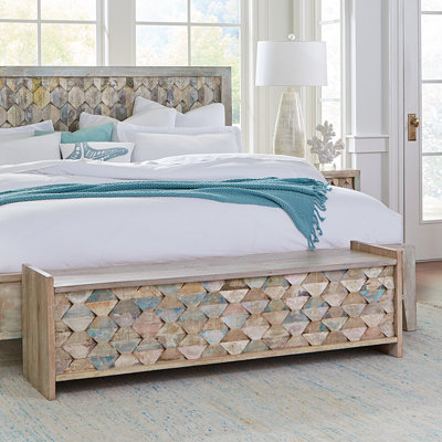 Fleta Teak Wood Storage Bench by Rosecliff Heights