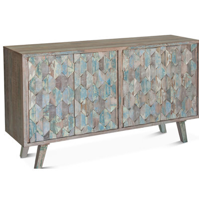 Fleta Reclaimed Teak Buffet Table by Rosecliff Heights