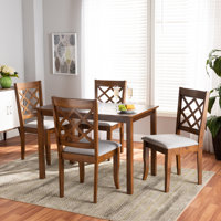 Esther 5 - Piece Rubberwood Solid Wood Dining Set by Red Barrel Studio